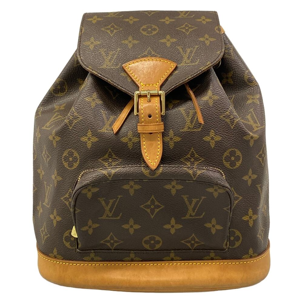 Louis Vuitton Montsouris MM Monogram Backpack M51136 Dark Brown